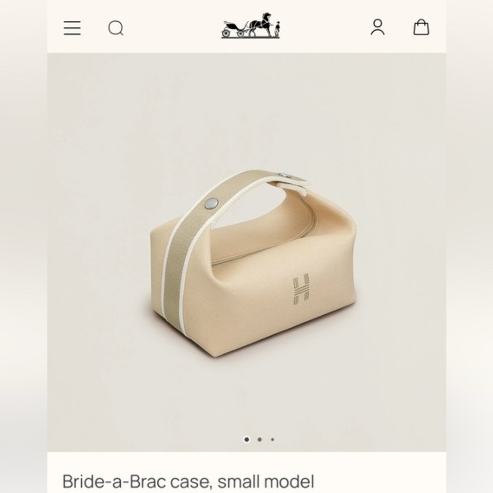 NEW Hermes Small PM Natural/Neutral Bride-a-Brac Case